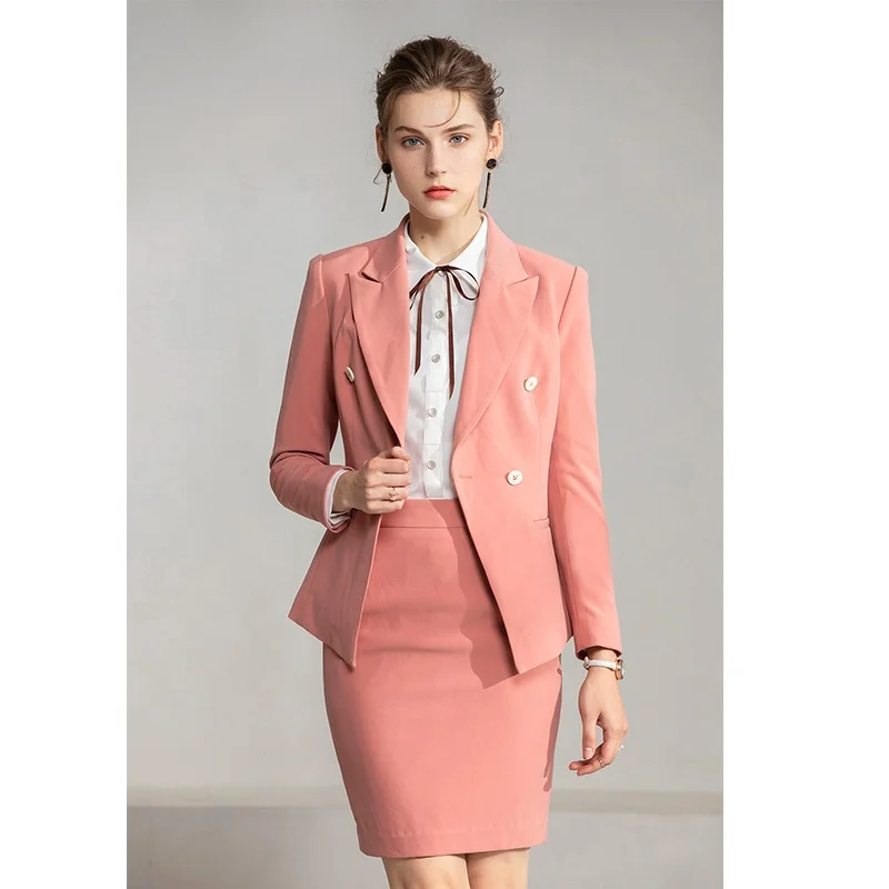 professional manufacturing mini plus size women jacket and skirt business suits korean skirt suit for women