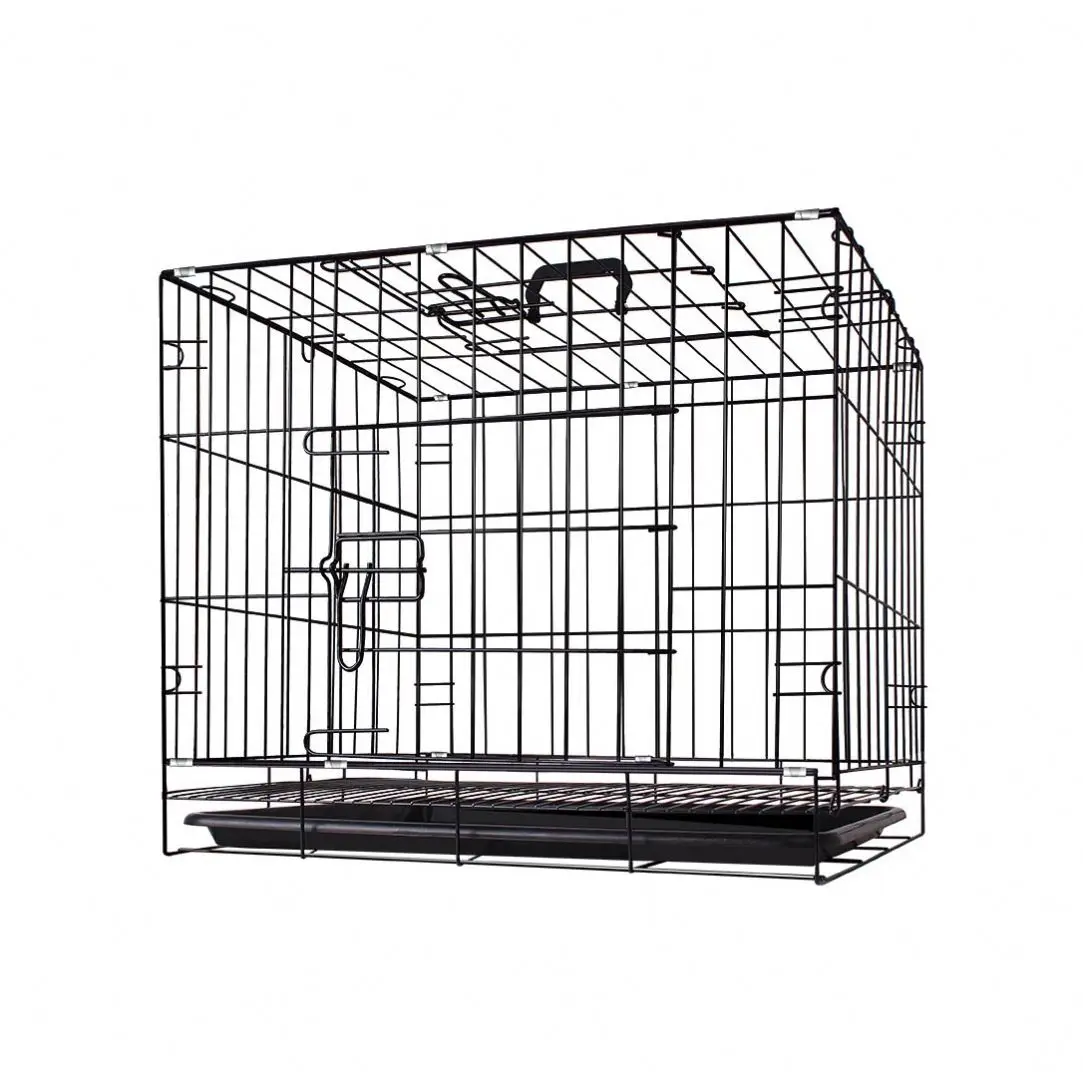 
Best quality pet large folding wire pet cages for large dog cat house metal dog crate  (1600117176828)
