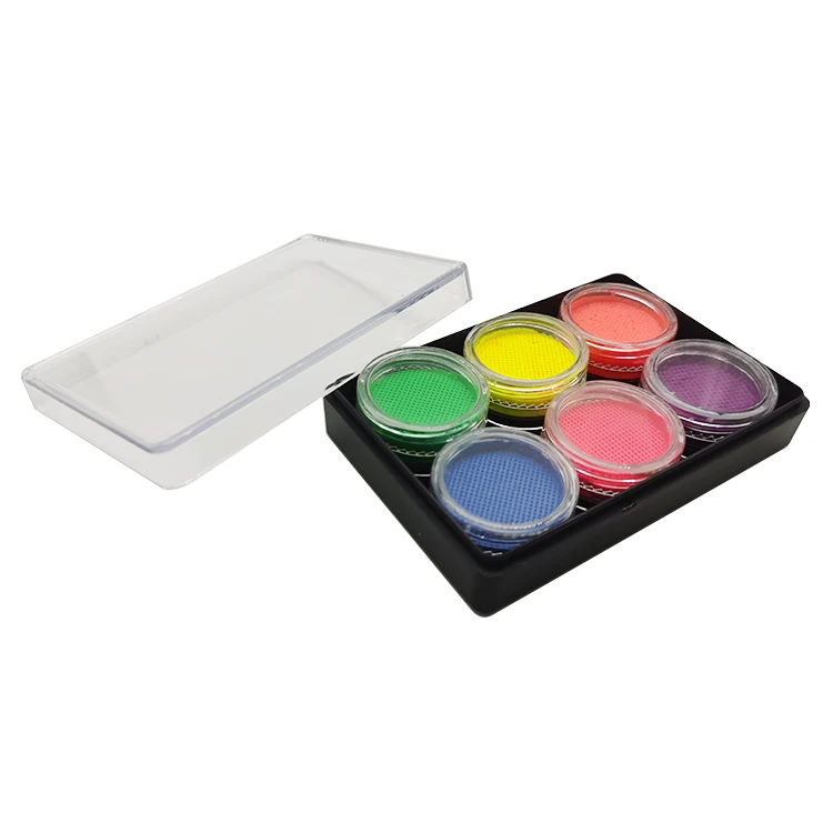 6 Color 18g UV Pastel dry Cosmetic Eye Make Up neon water activated eyeliner palette