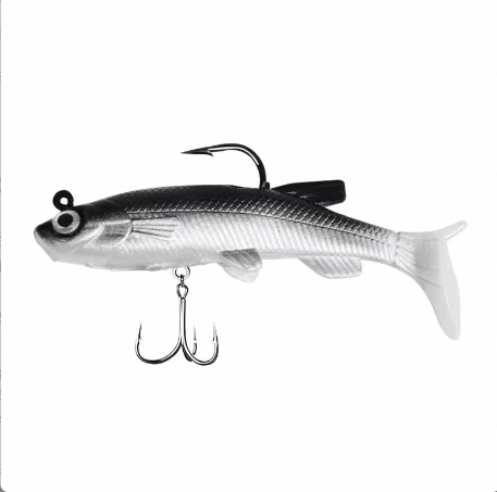 T-tail  8cm 12.5g   SwimBait Plastic Worm Fishing Bait Small T Tail Soft Bionic Bait