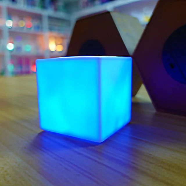 Wholesale waterproof LED cube color changing night lights by manufacturers