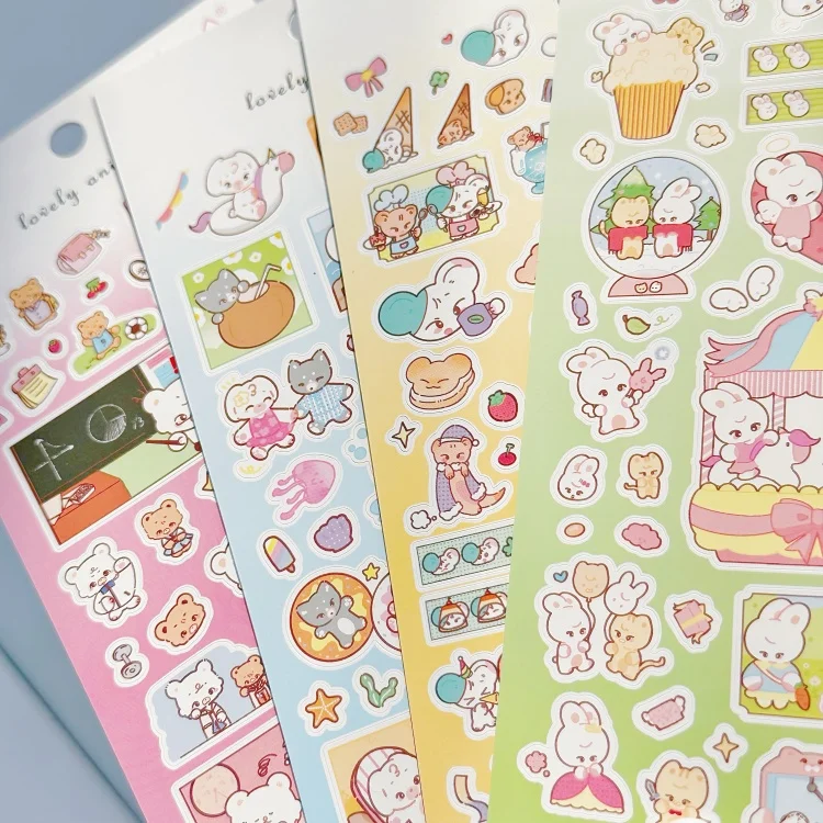 Nekoni new series: Korean Style Bean Eye Idol Dress Up Self-adhesive sticker for Handbook Stickers