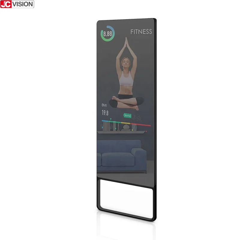 JCVISION 43inch Home Fashion Smart Digital Mirror Software Intelligent Tonal Touch Screen Digital Body Fitness Mirror