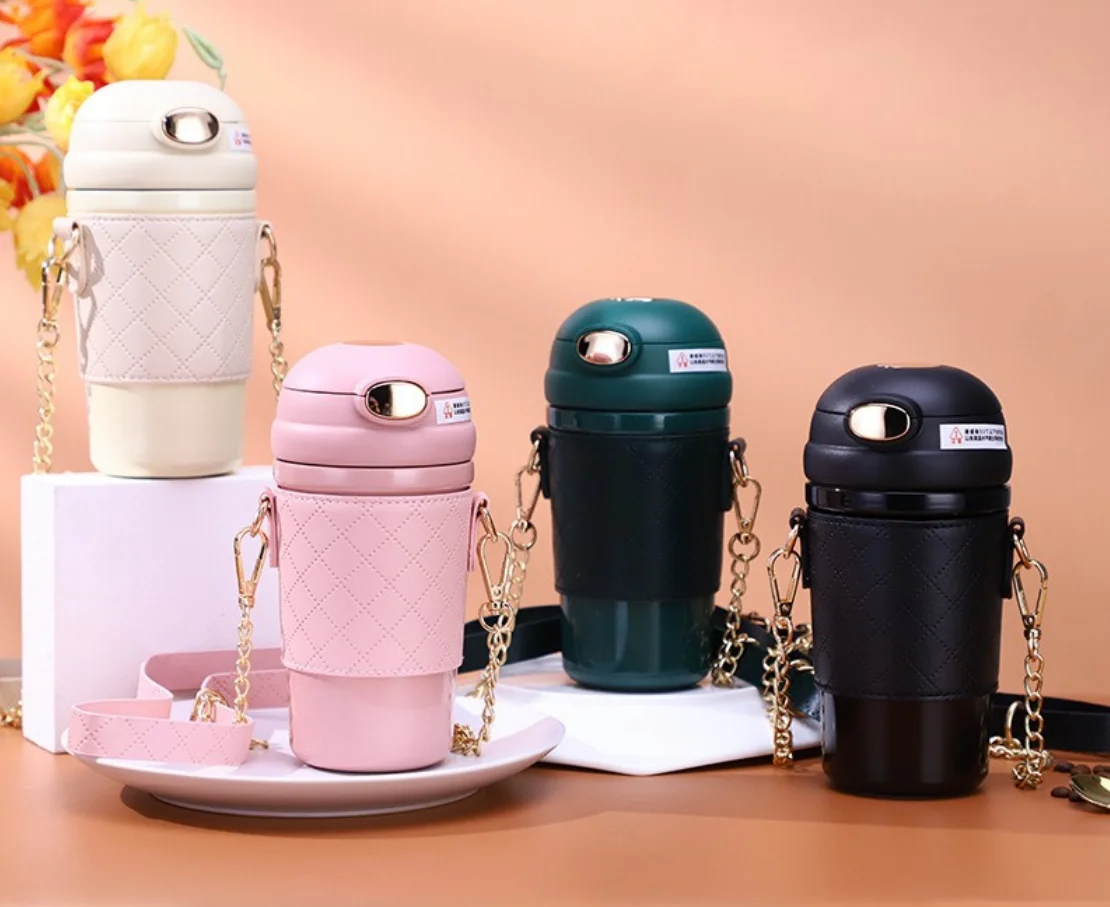 Термос из нержавеющей стали с соломинкой 17 унций двойными стенками