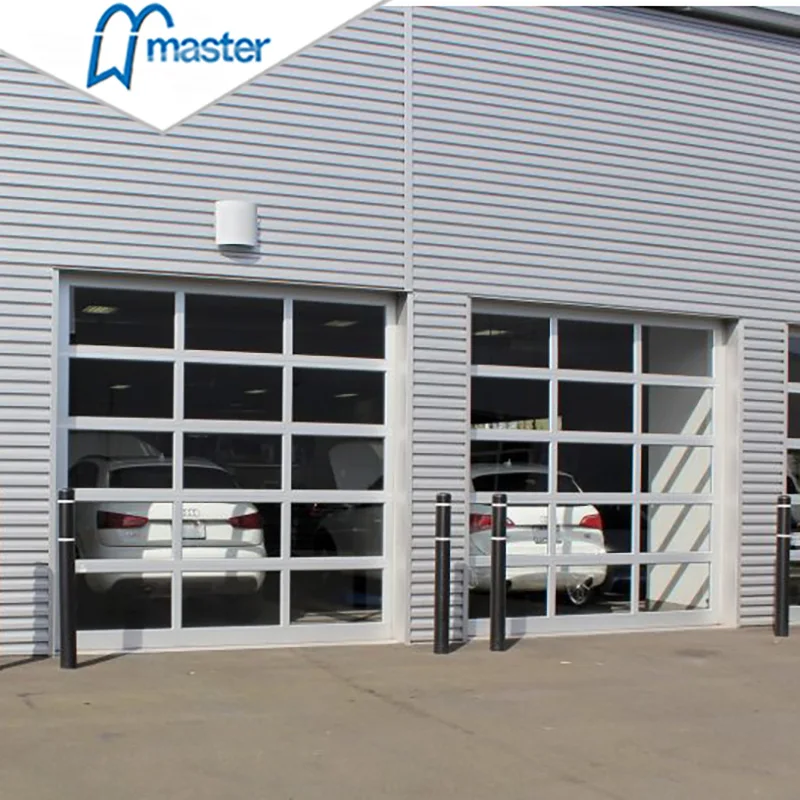 Wholesale Automatic Sectional Overhead Electric Frame Aluminum Glass Garage Doors With High Quality
