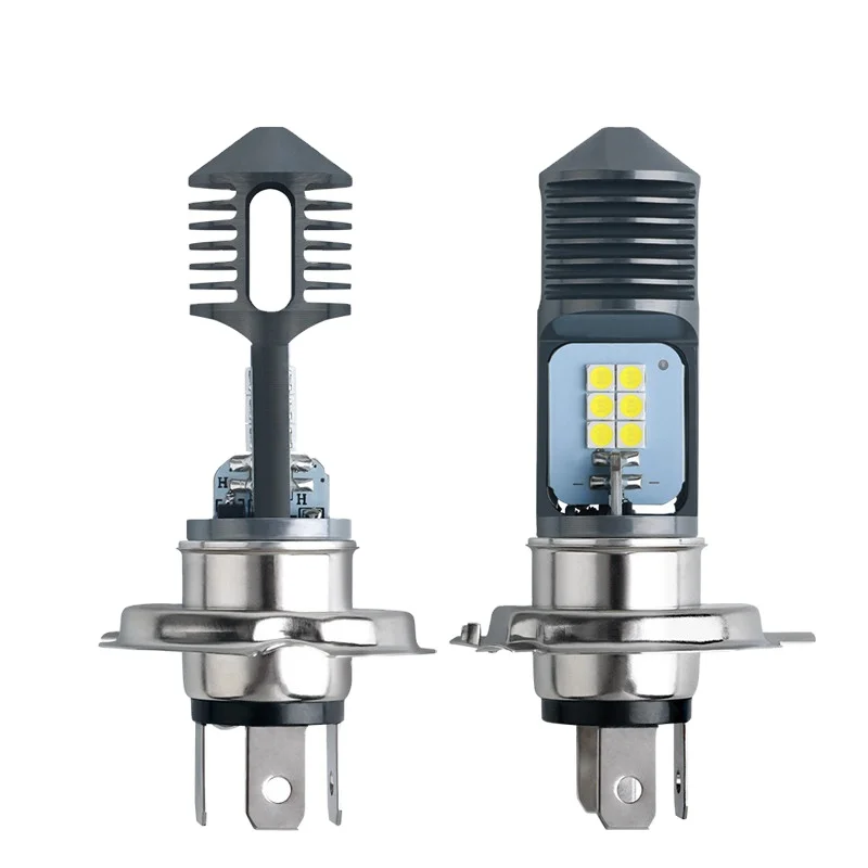 Double Color CSP Projector Lens Motorcycle Headlight Bulbs H6 BA20D H4 LED Hi Lo beam Moto LED Motorbike LED Lamps