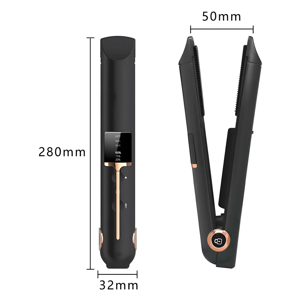 Rechargeable Mini Flat Iron Wireless USB Cordless Hair Straightener