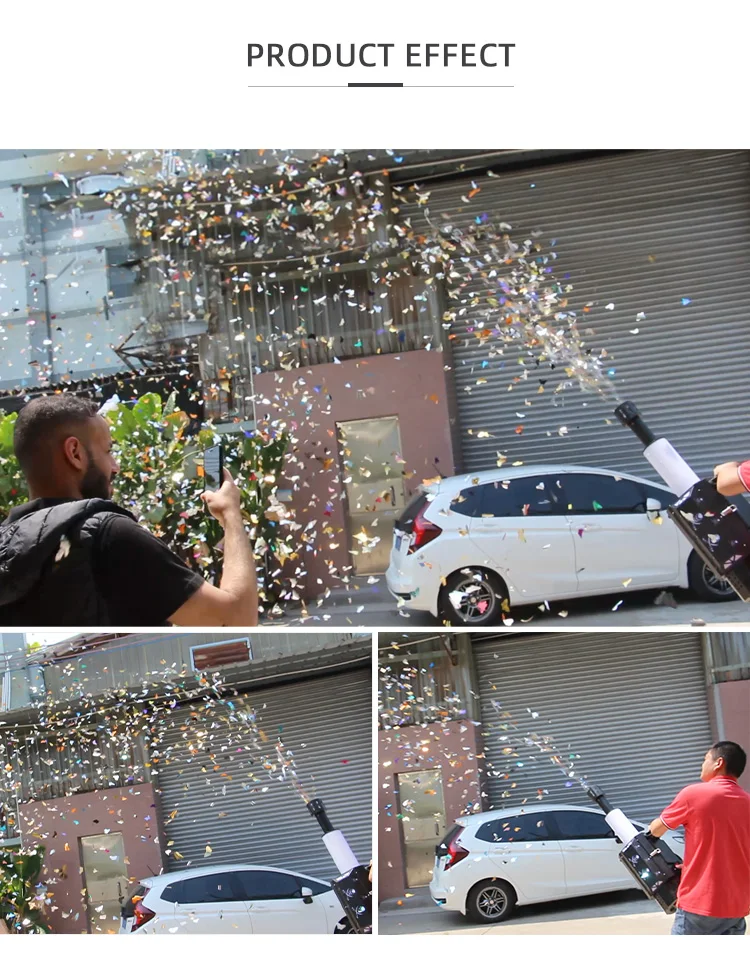 Stage Smoke Effects LED CO2 Confetti Machine Disco Wedding Color Paper Carbon Jet Spray Machine Professional Stage LightingYS-08