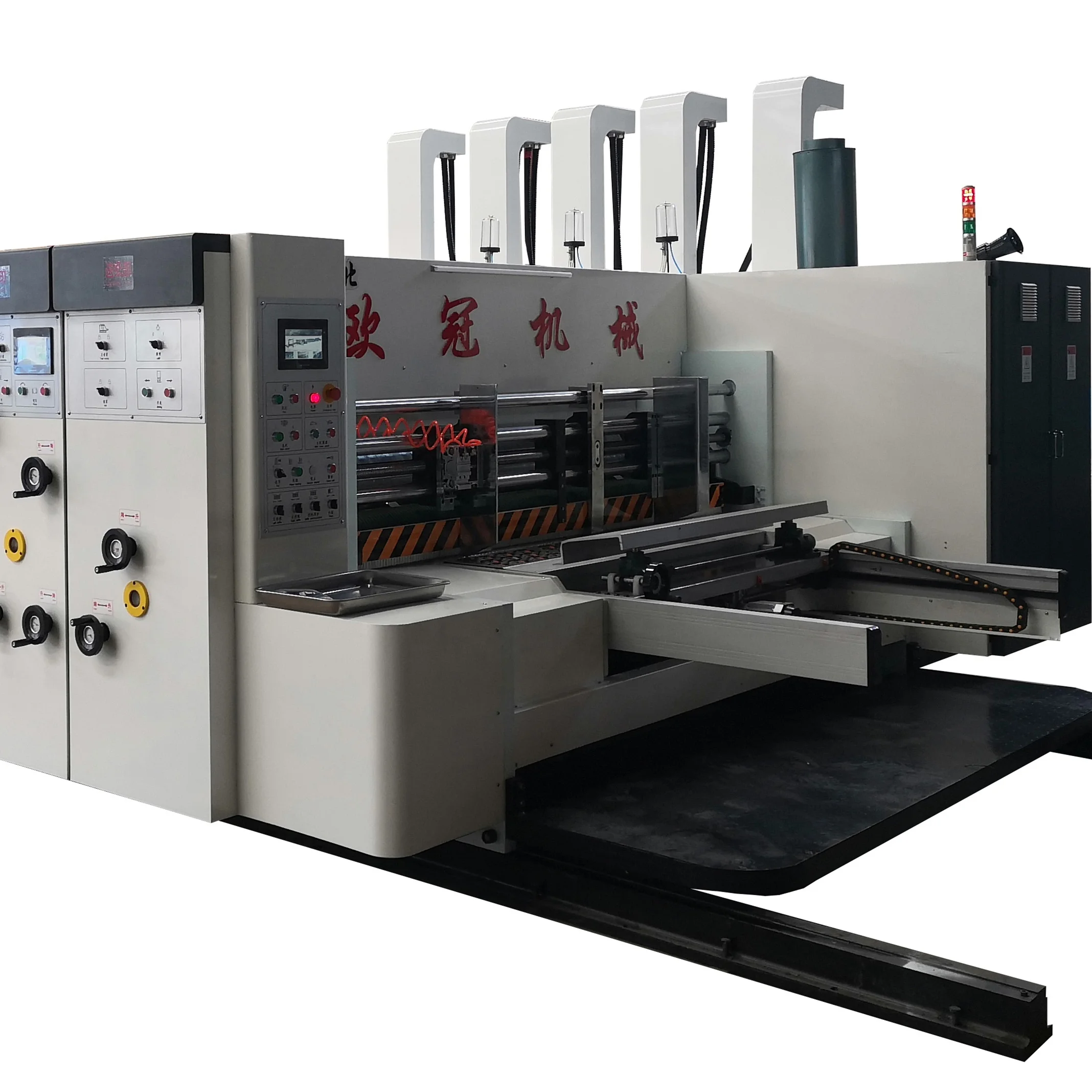 Top quality flexo carton printing slotting die-cutting machine flexographic corrugated cardboard box printer making machinery