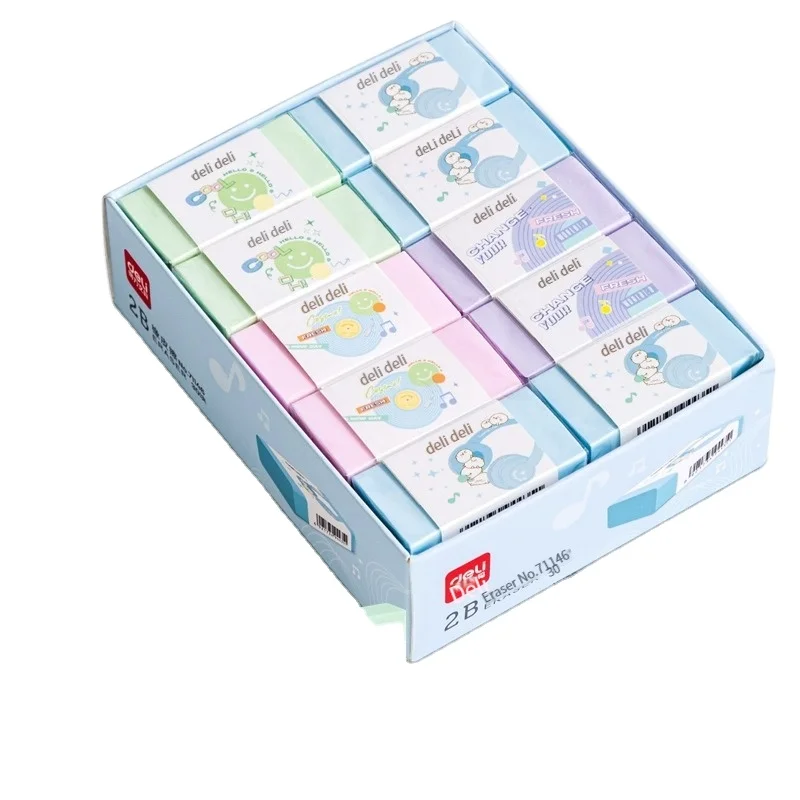 Deli 71147 Eraser students do not leave marks environmentally friendly PVC material high quality