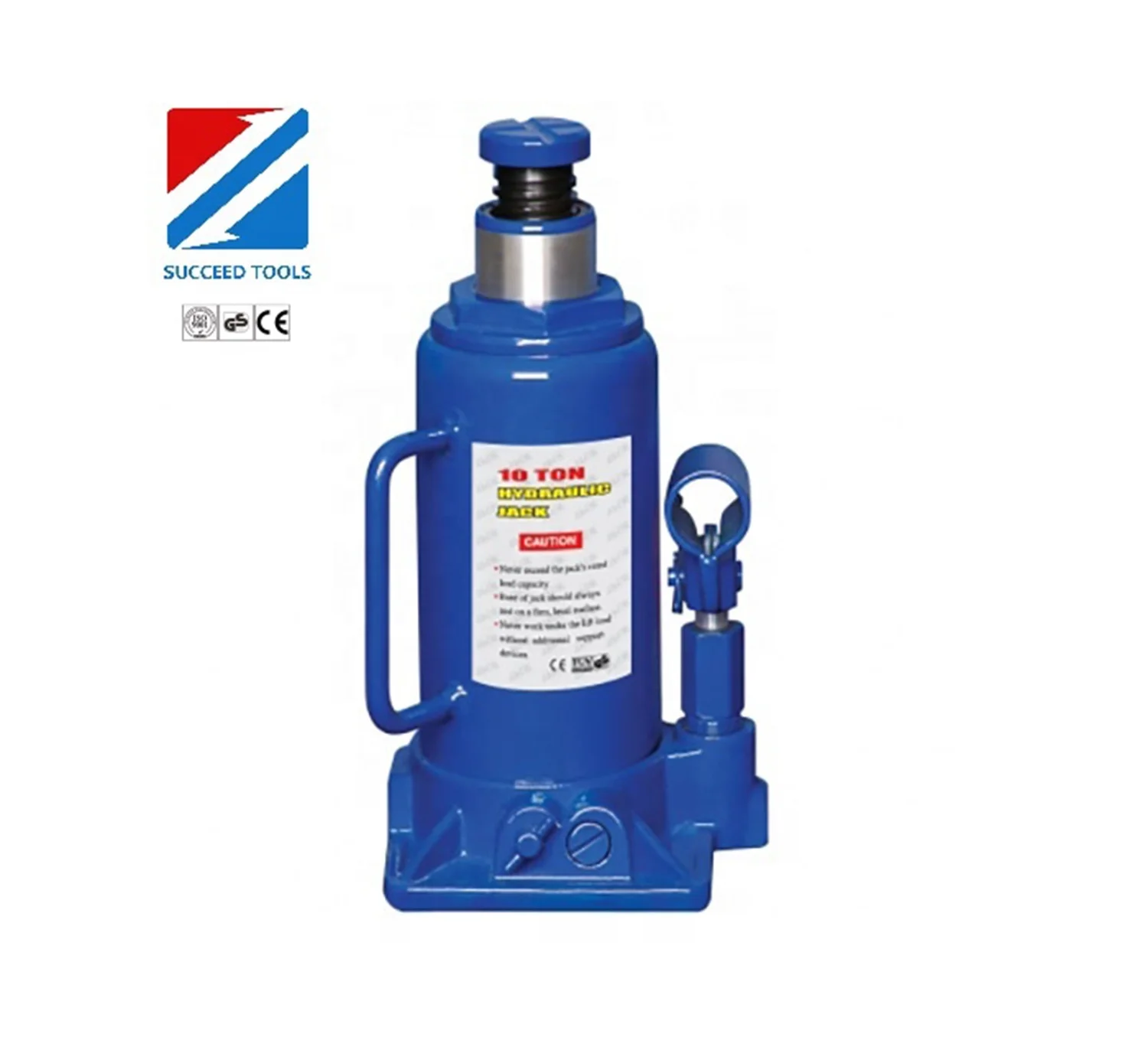 10 Ton Screw Hydraulic Car Bottle Jack Jack Bottle with Safety Valve CE CRIC BOUTEILLE HYDRAULIQUE Hydraulischer Heber Tragfa