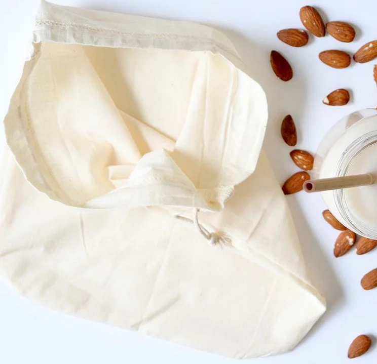 100% органический пакет для молока с конопляными орехами, многоразовый экологически чистый сетчатый кухонный фильтр