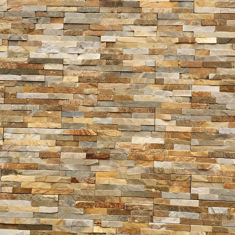 Outdoor Cladding Black Grey Multicolor Natural Culture Stone Mosaic Slate Veneer Floor Roof Tiles for Home Feature Wall Panel