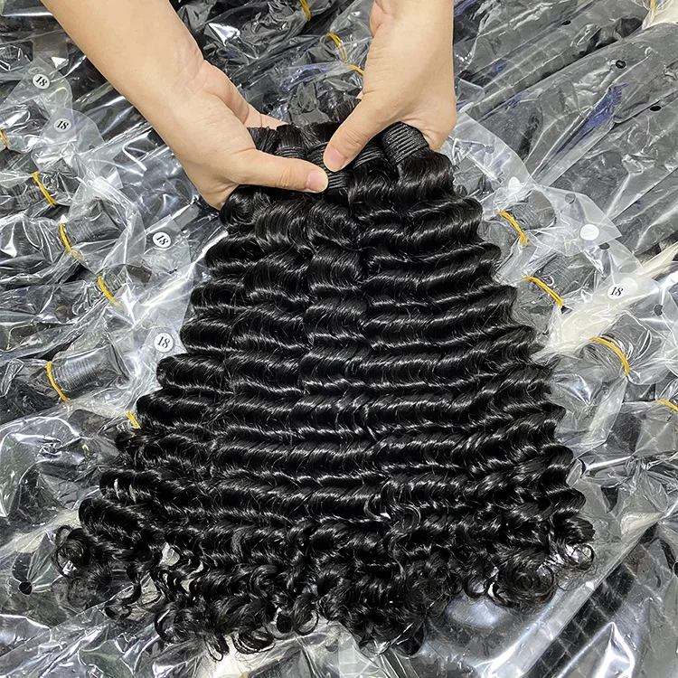 RXHAIR Factory Price Vendor Brazilian 100% Human Hair Color Bulk Hair Braiding Cuticle Aligned Virgin Hair Deep Wave