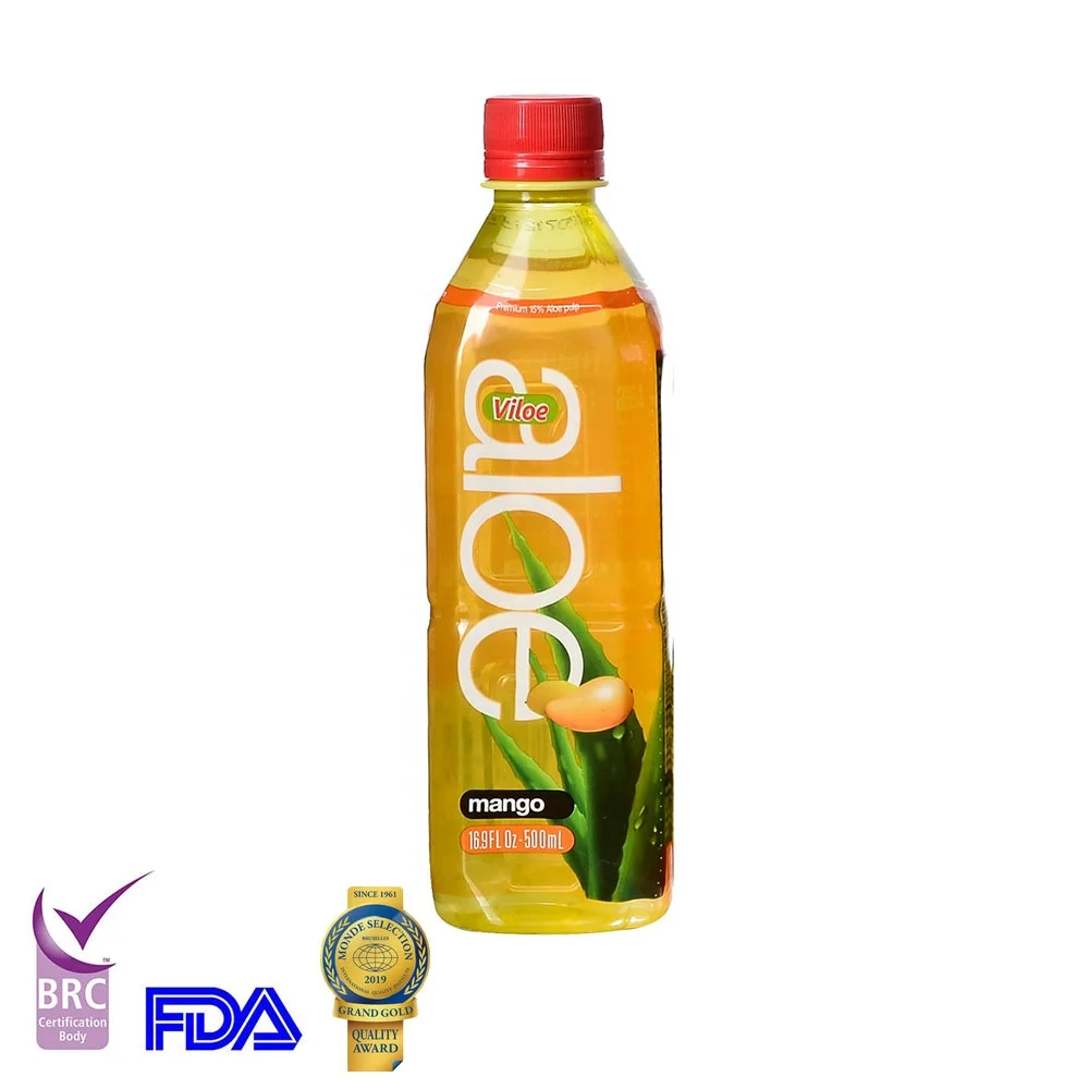 Viloe Healthy Mango Pomegranate Fruit Flavored Aloe Vera Soft Drink with Pulp