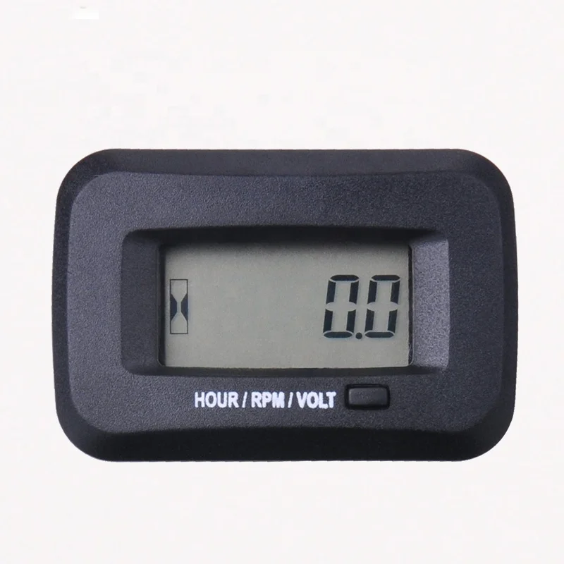 Runleader Digital RPM Meter Engine Hour Meter Voltmeter Running Hour Meter For ATV Chainsaw Tractor Excavator