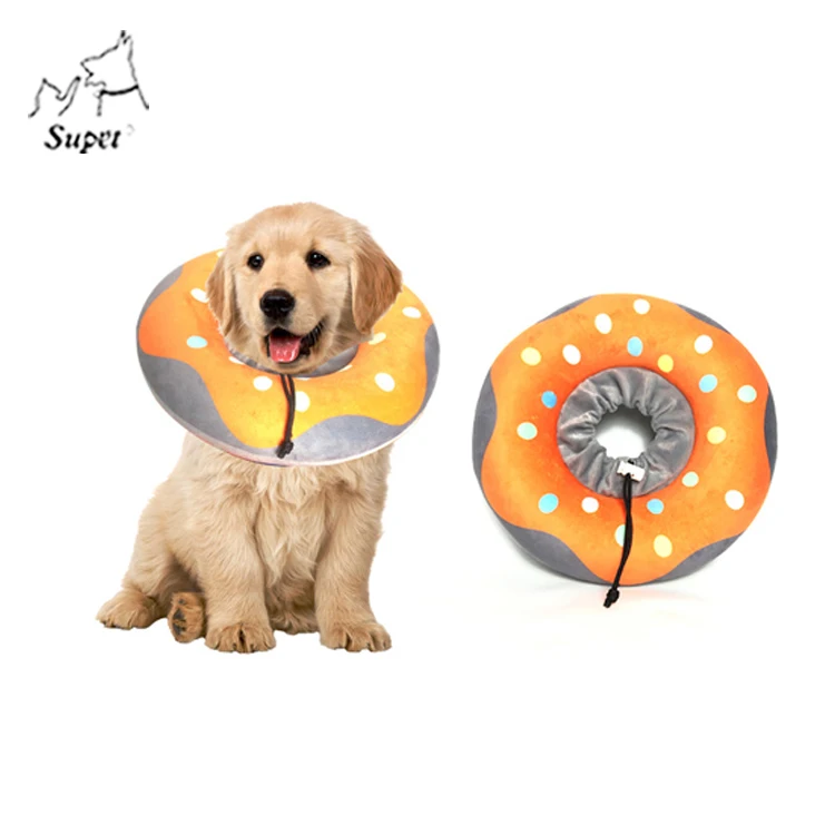 Amazon Top Seller Adjustable Protective Inflation Extra Soft Dog Donut Cone Recovery Collar For Dogs After Surgery