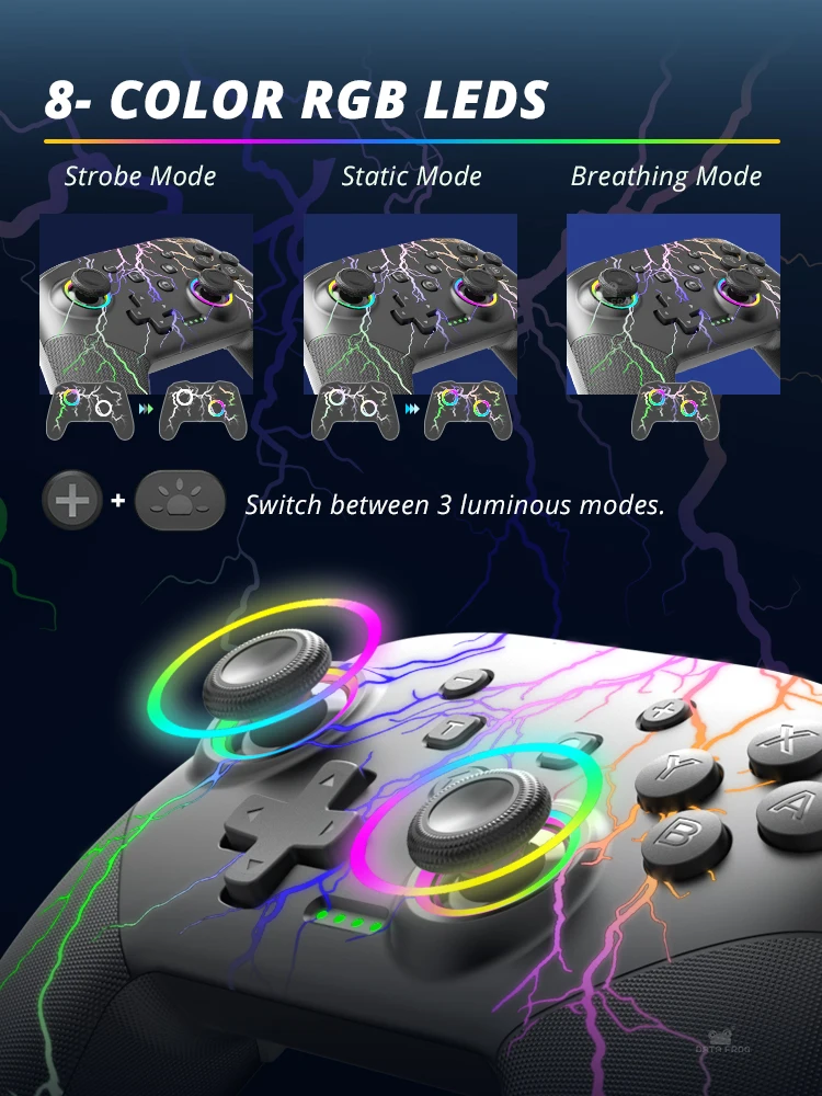 Data Frog S80 Thunder Colour игровой контроллер для NS/Switch Lite/ooled/PC беспроводные джойстики геймпад