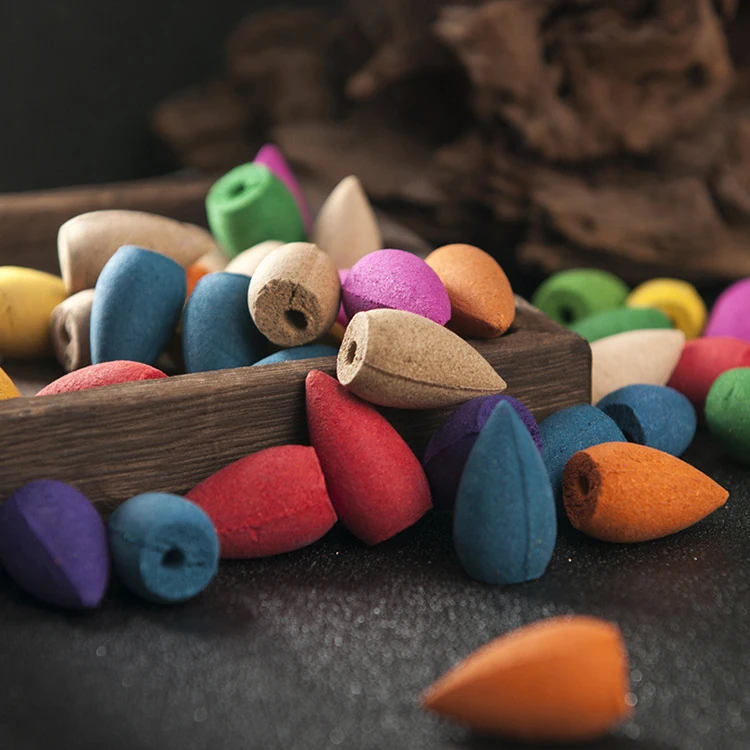 Бытовые натурального бамбука рефлюксный в форме башни с Бусины дыма конусов ароматный