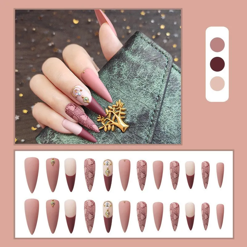 New style spice girls ballet nail pieces finished nail 24 pcs false wholesale vendor impress press on nails