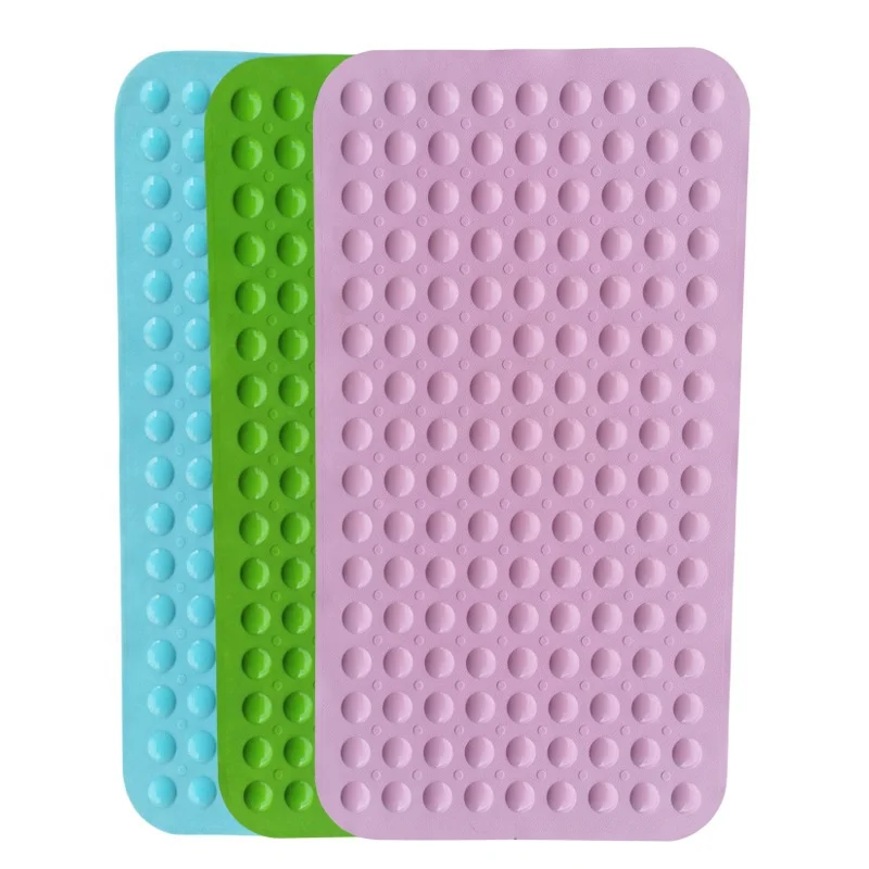 Custom non-slip anti- bacterial massage silicone bathtub bathroom mat heat-resistant shower mat
