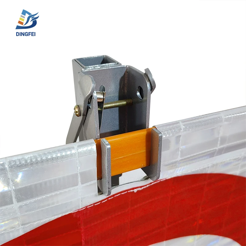 Snow Chains Warning Spanish Standard Traffic Symbols Foldable Reflective Vinyl Roll Up Sign Stand