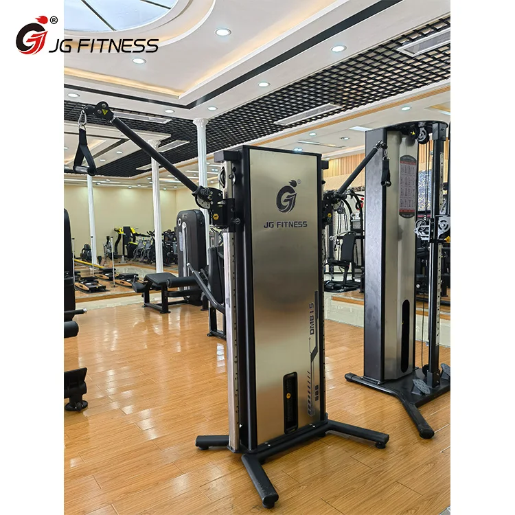 Home gym equipment dual cable cross arm multi functional trainer strength training equipment body building workout exercise