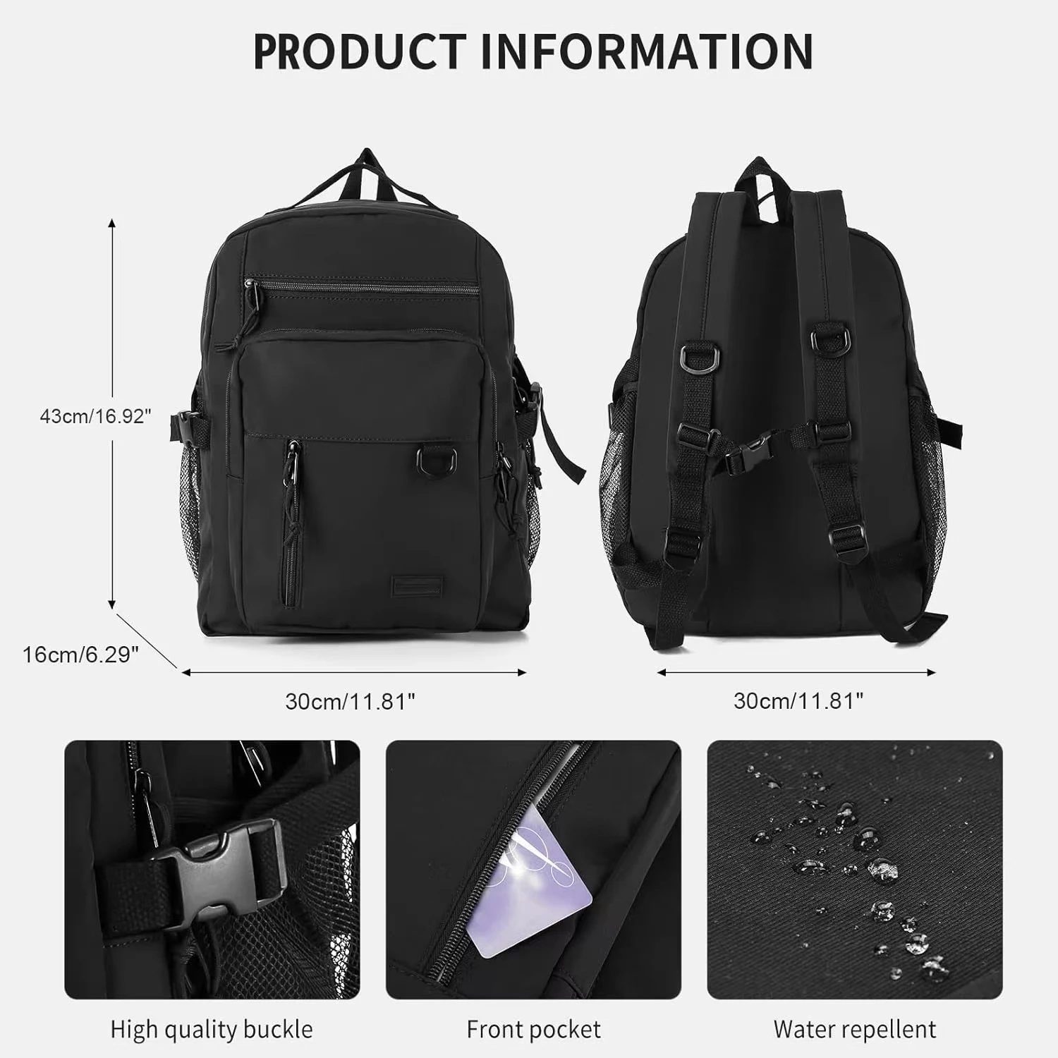 2024 Hot Sale Lightweight Casual Daypack College Laptop Backpack for Men Women Water Resistant Travel Sports Bag