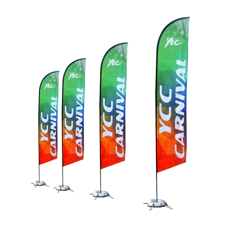 Promotional items Beach banner flag 2021 Logo Custom Polyester Wave Teardrop Beach Flag Banners