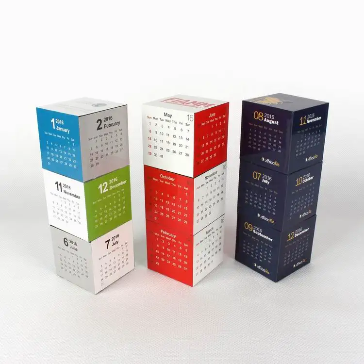 10x10x10cm cube professional customized magic puzzle folding cube Calendar Cube for advertisement