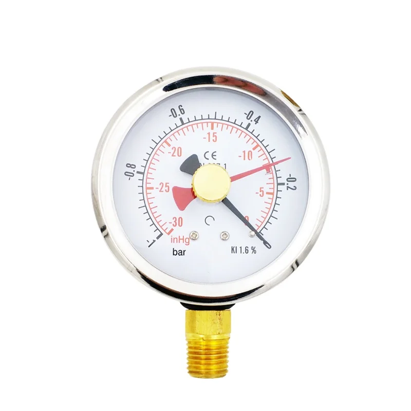 Beco high quality oem -1bar double needle vacuum air pressure gauge
