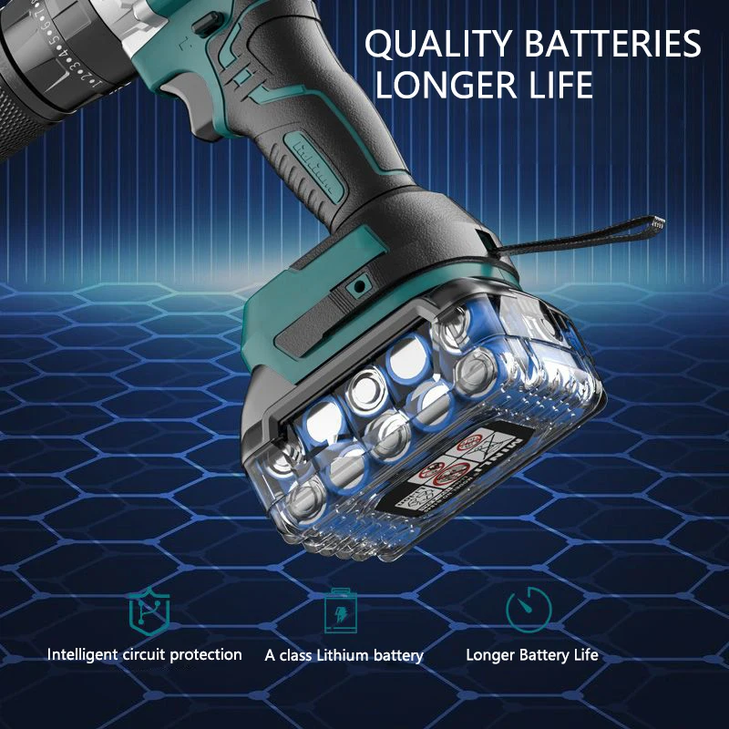 Cordless Impact Hand Drills Power Lithium-Ion Battery Operated Drills Brushless Cordless Power Drill