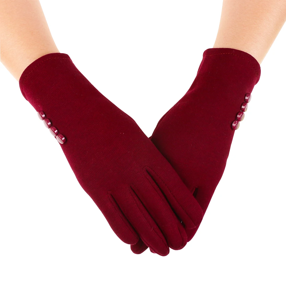 Autumn/winter Lady unflappable outdoor driving and cycling touch screen gloves