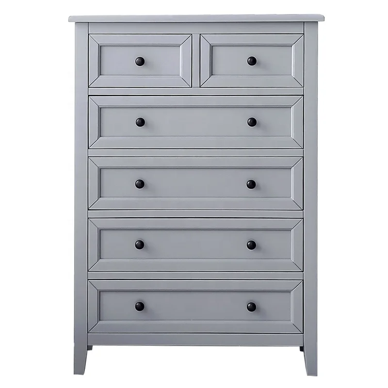 
[new] luxury family American rural solid wood six bucket cabinet pure solid oak storage cabinet side cabinet 