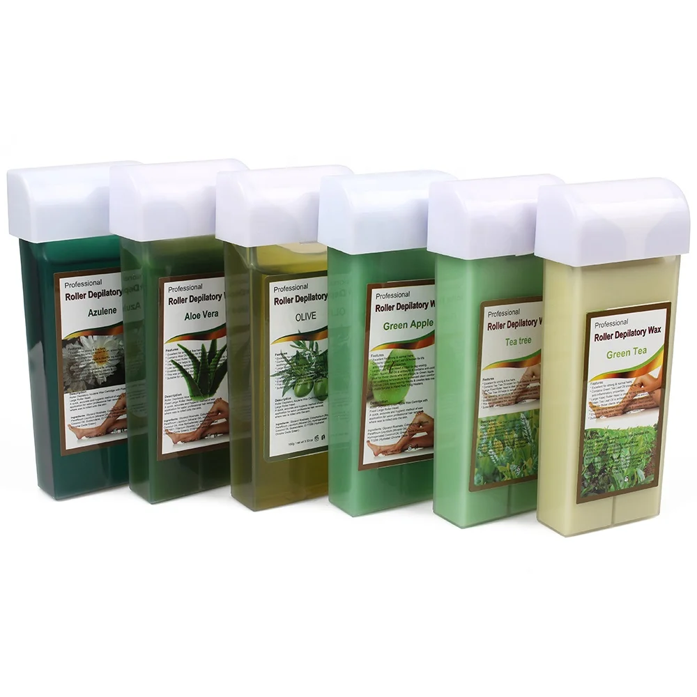 
100g 17 Flavors Convenient Hair Removal Hot Film roll on Wax professiuonal roller wax 