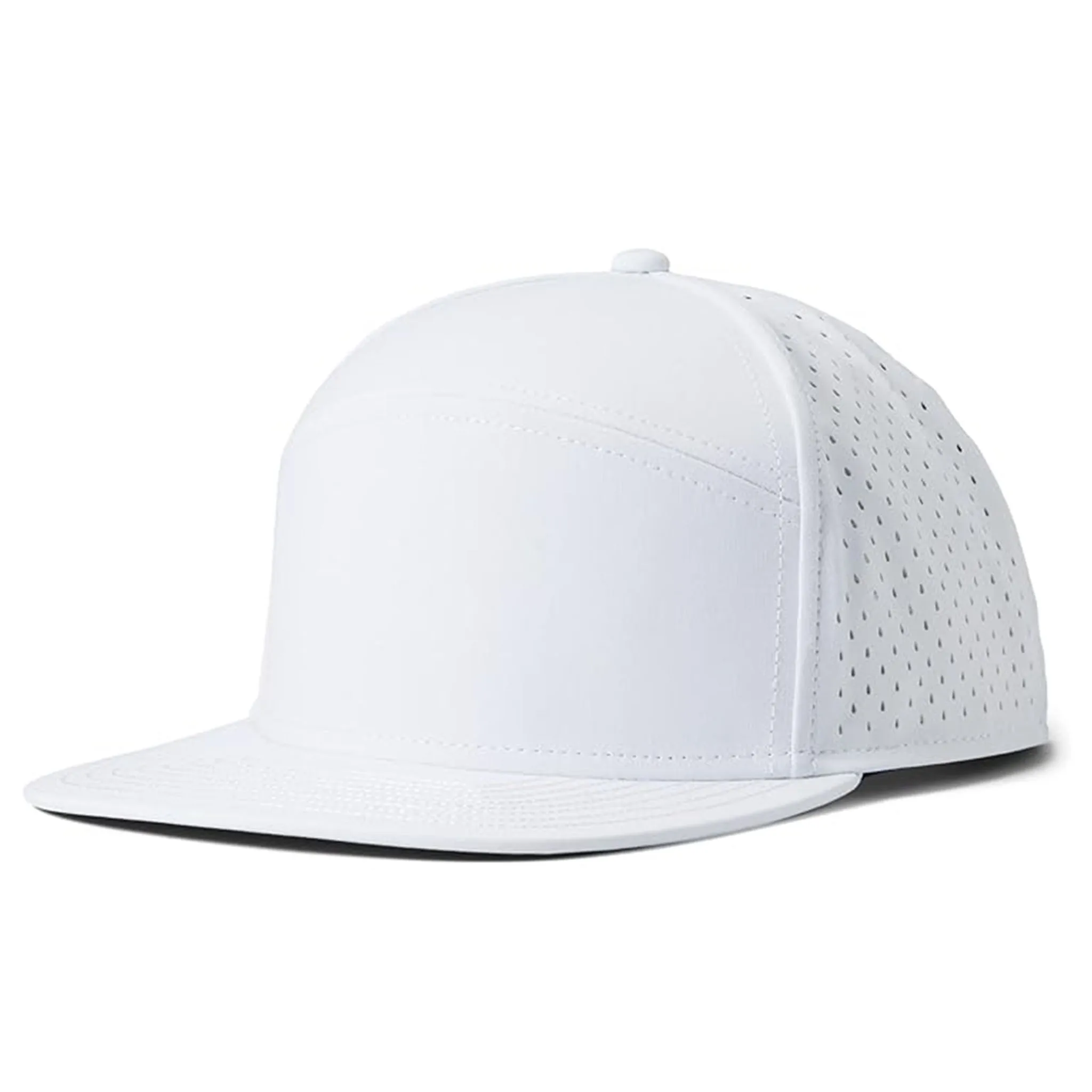 Custom Pattern waterproof quick Dry Olive Flat Brim hydro performance laser hole perforated brand golf snapback gorra caps hats