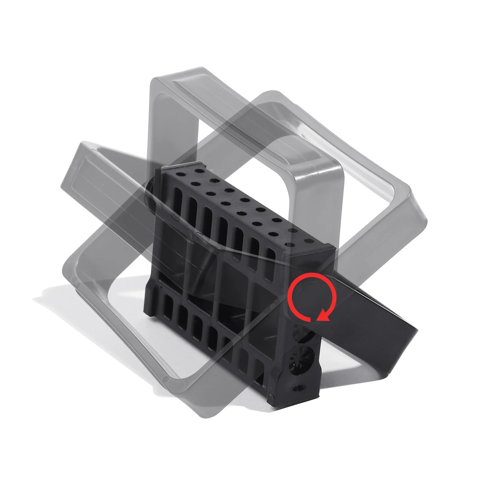 16 Holes Manicure Sanding Head Display Rack Grinding Head Rack Storage Box Fold Portable Manicure Tools Polish Head Table Holder