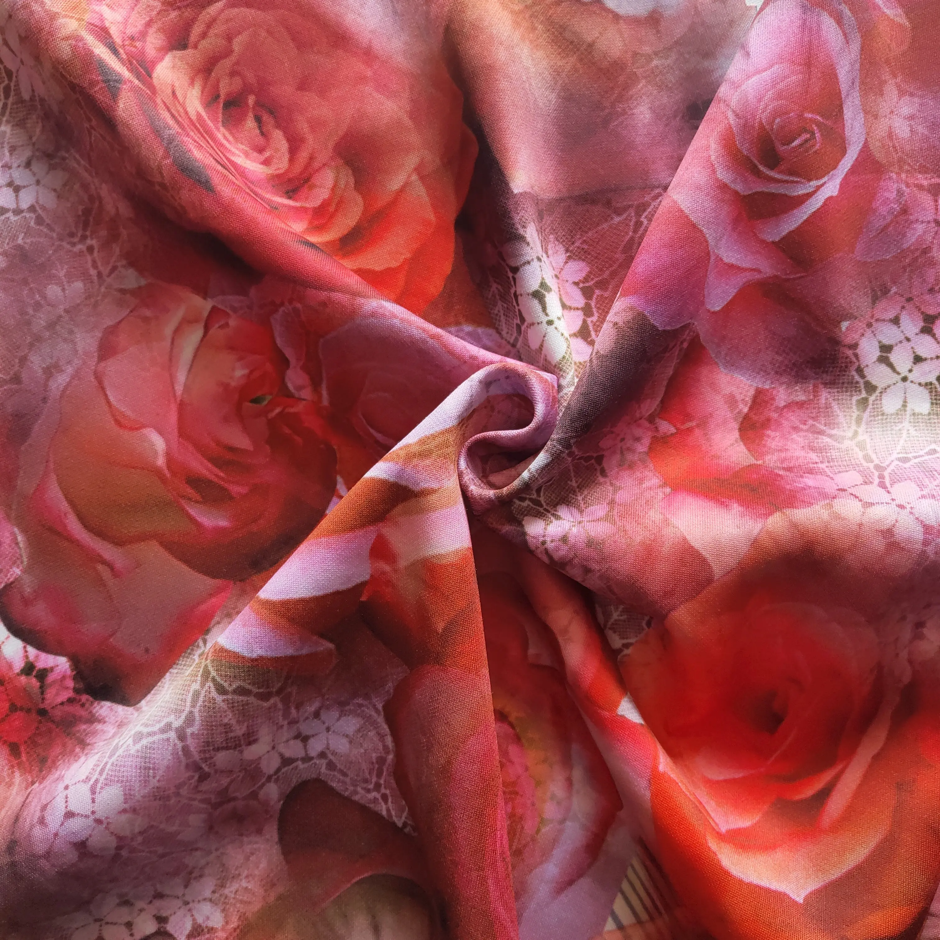 5% Spandex Digital Foil Flower Printing Underwear Stretch Sportswear Suit Scuba Fabric Plain Soft High Quality 95% Polyester 75D