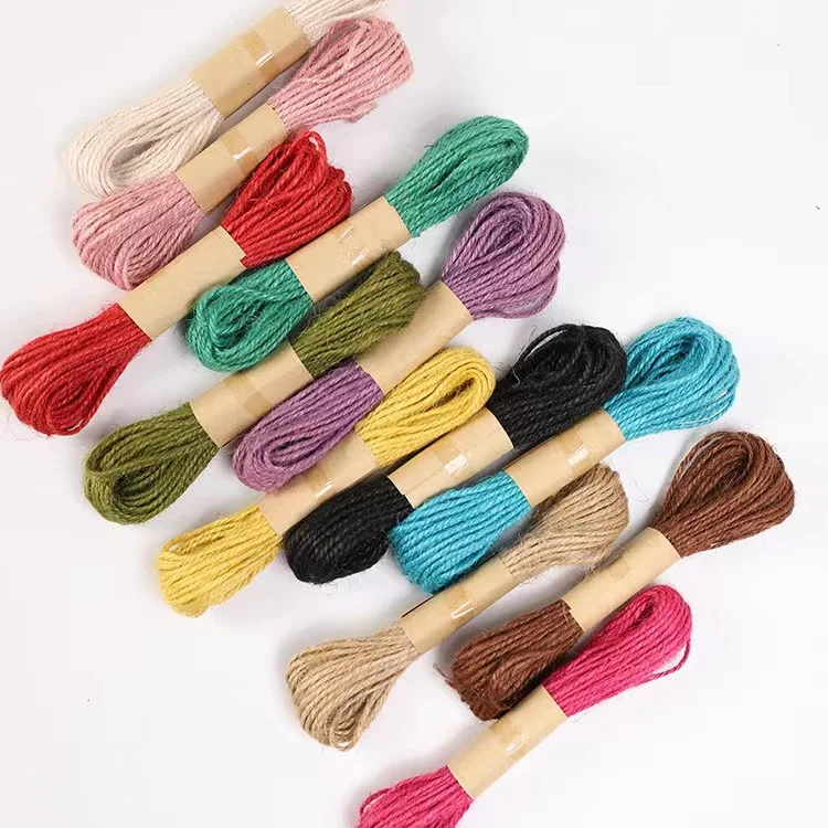 Light braided raw nature jute rope vintage survival jute hemp rope yarn1mm 2mm 4mm 6mm 8mm 10mm 12mm 14mm
