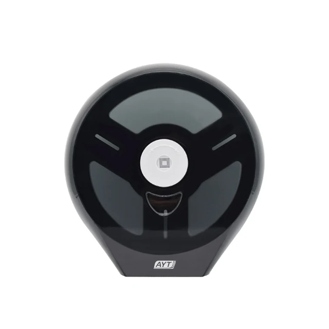 Funny smiling face bathroom thicken plastic clear black wall mount toilet roll paper towel tissue holder