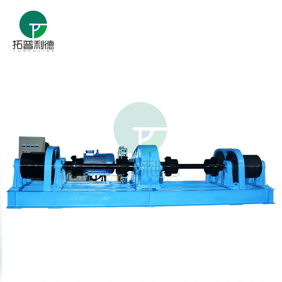 Double drum launching system long steel rope electric winches for boats