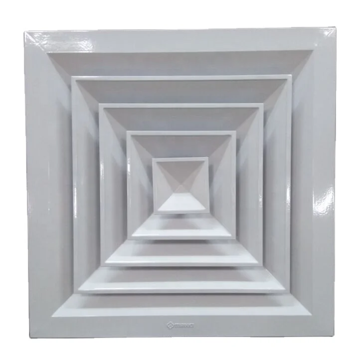 4 way square air vent aluminum ceiling diffuser with obd ceiling 4 way diffuser