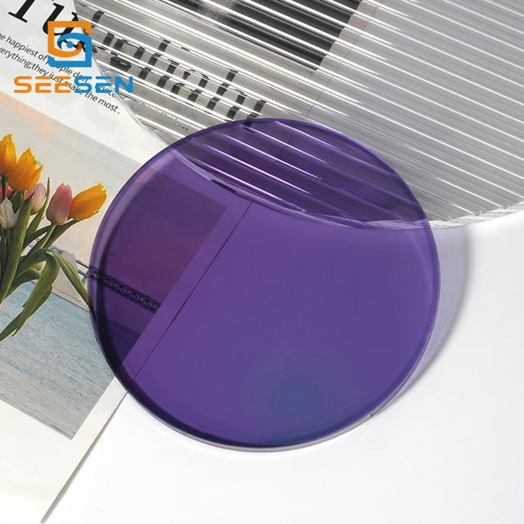 Photochromic Glasses Lenses Factory Price 1.56 Blue Cut Single Vision Sunglasses Lens