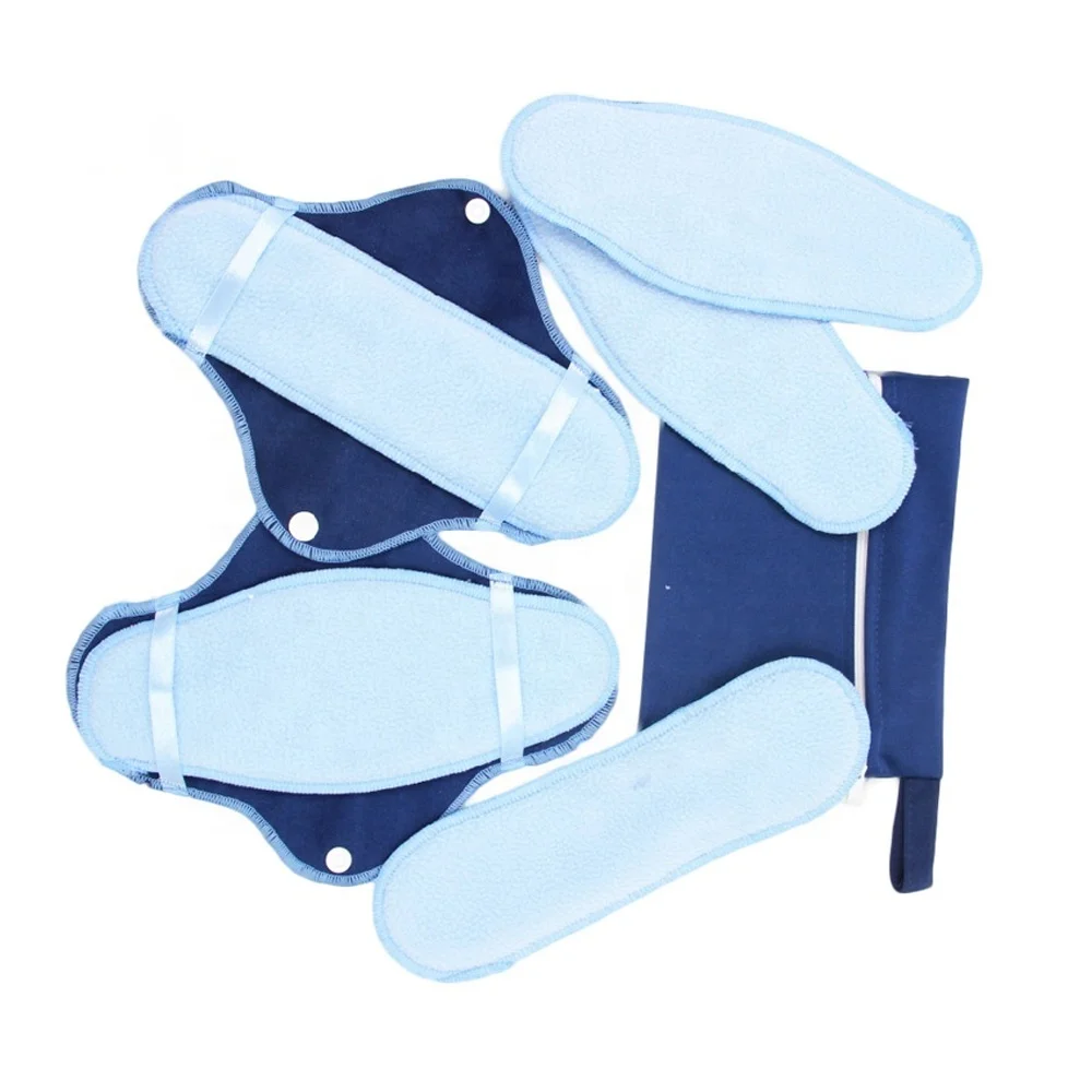 Factory custom Feminine hygiene waterproof reusable cloth menstrual pads