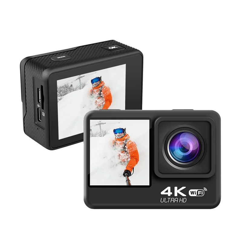 AT-Q60TR Dome Gopro 4K Acting Camara De Video 4K CaMara Go Pro Action 4K Sport Cam Vlogging Camera For Youtube Video