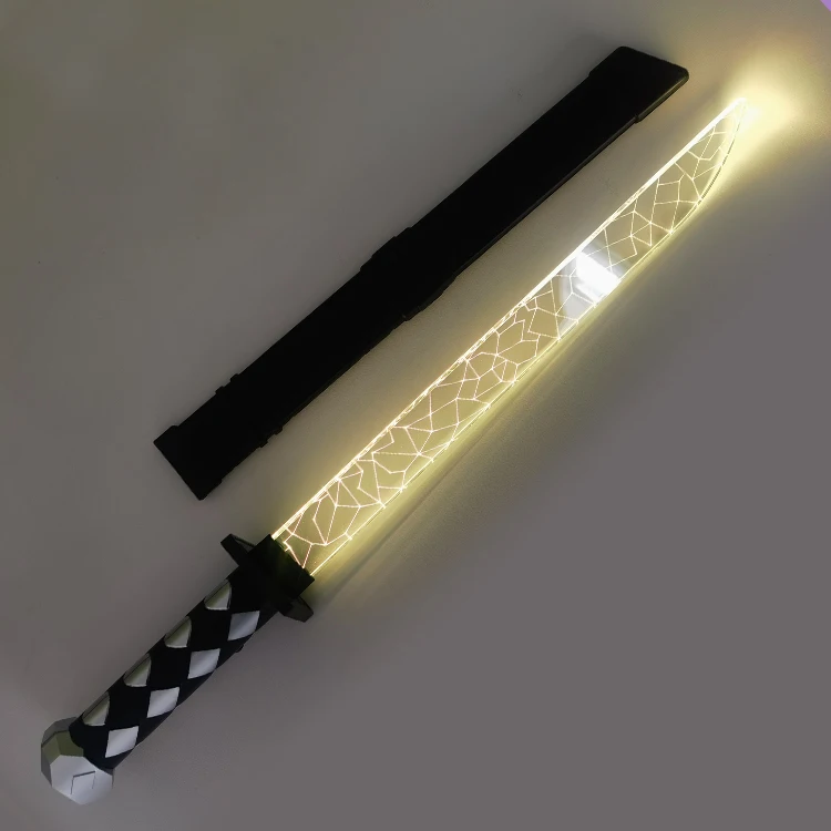 2023 light up ninja sword toy 3D crack 7 Color Change new design Acrylic Panel science and technology lightsaber