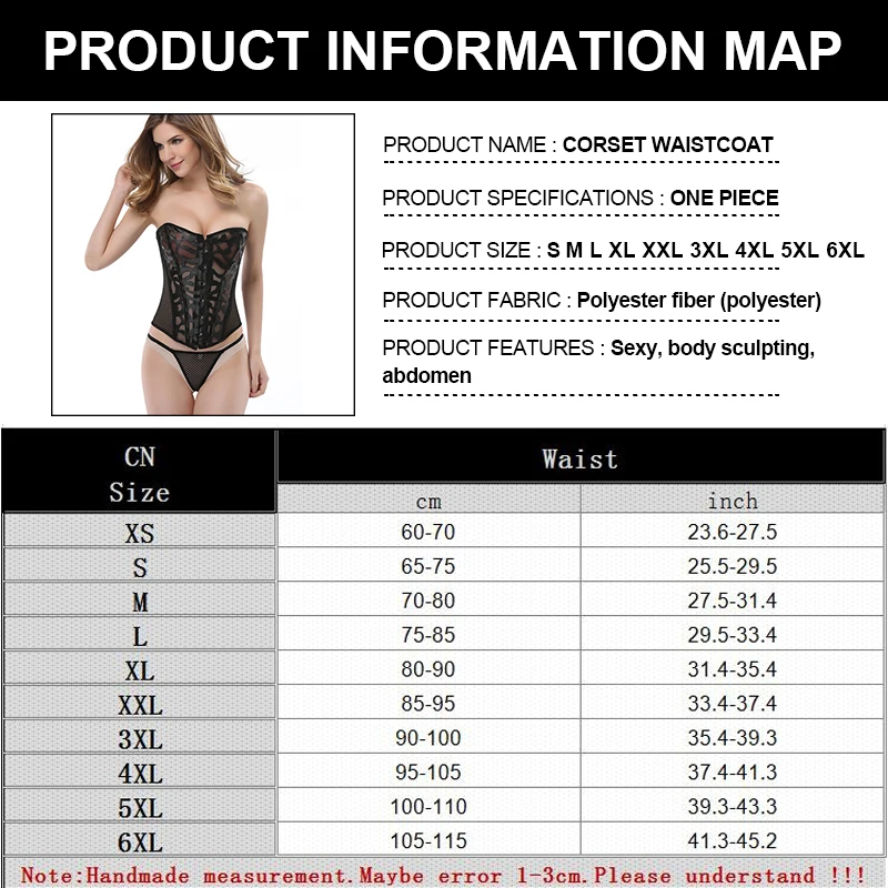 Wholesale Price Black/White Sexy Women Bustier Breathable Slimimg Body Shapwear Mesh Net Corset For Summer Size XS-6XL