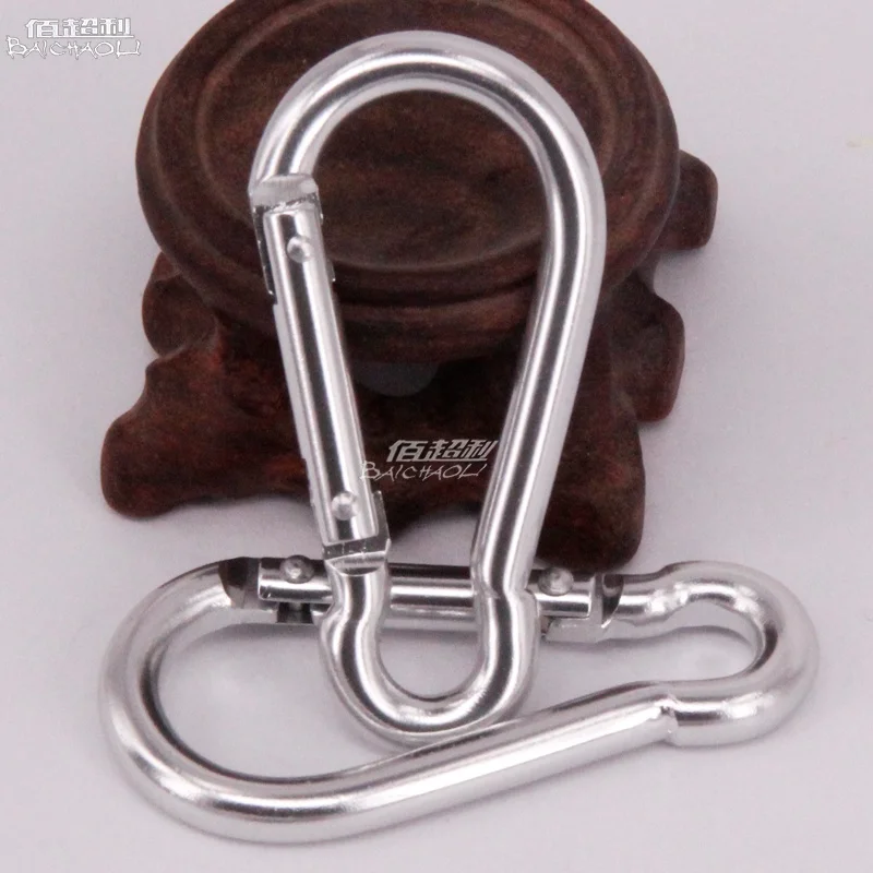 
Baichaoli 5 gourd Double rivet Silver Aluminum alloy carabiner hooks 