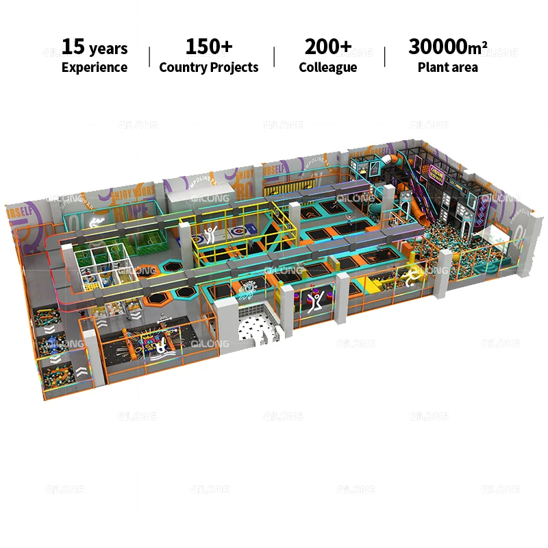 300 Sqm Commercial Customized Style Play Park Trampoline Indoor Playground Kids Soft Play Amusement Park Equipment