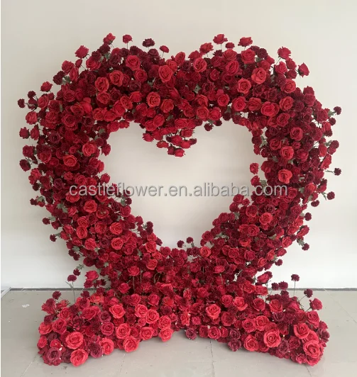 FAR110 Hot Selling Fast Delivery Artificial Heart Flower Wedding Heart Arch For Wedding Party Decoration